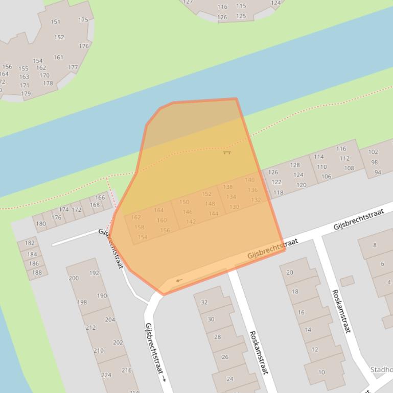 Kaart van postcodegebied 1814LD.