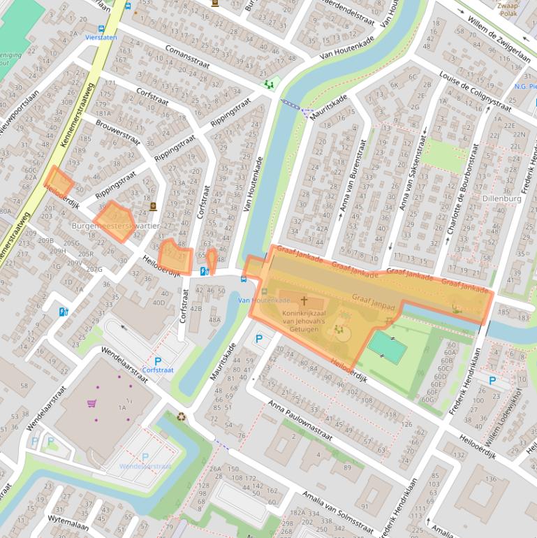 Kaart van postcodegebied 1814LK.