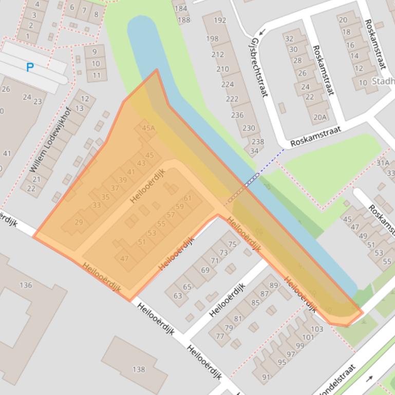 Kaart van postcodegebied 1814LL.