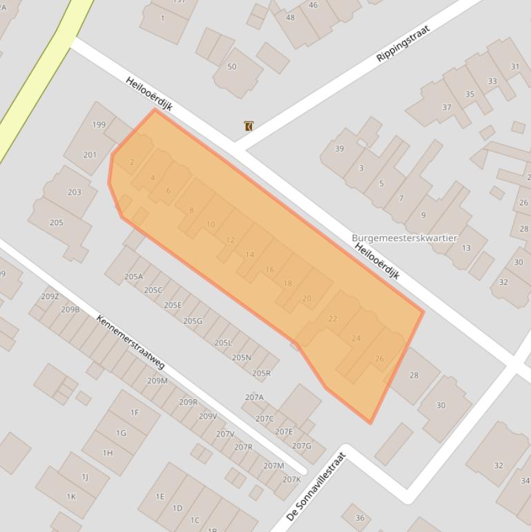 Kaart van postcodegebied 1814LN.