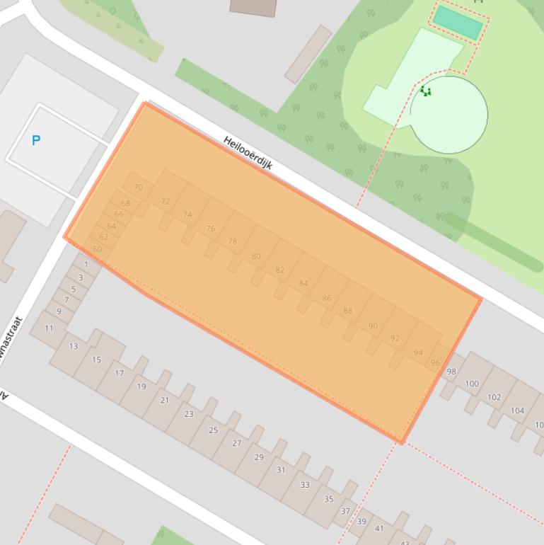 Kaart van postcodegebied 1814LR.