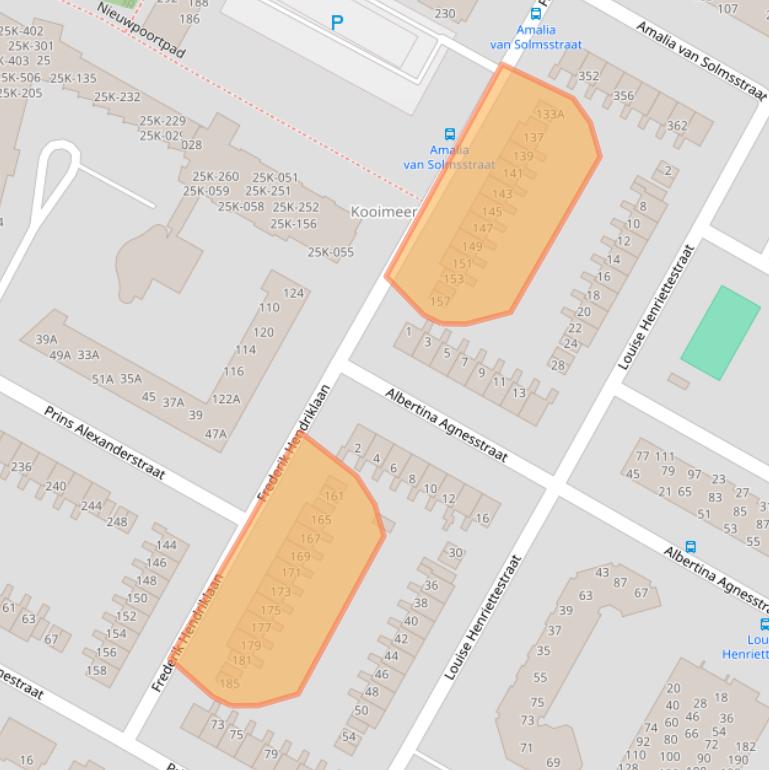 Kaart van postcodegebied 1814NB.