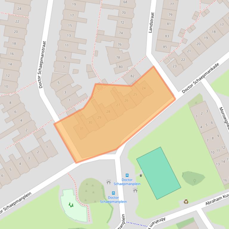 Kaart van postcodegebied 1814RB.