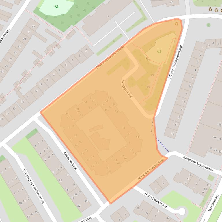 Kaart van postcodegebied 1814RG.