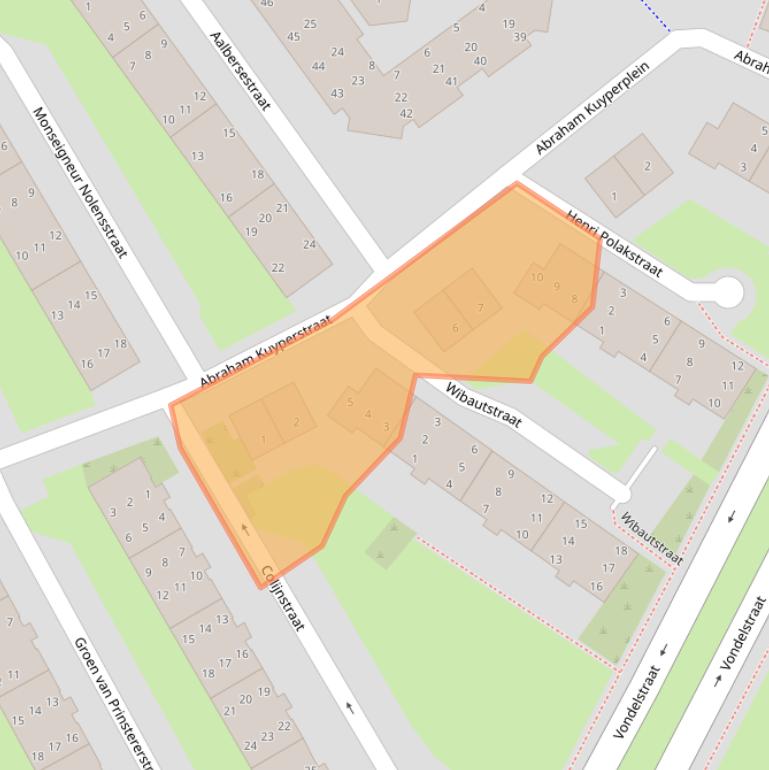 Kaart van postcodegebied 1814RL.