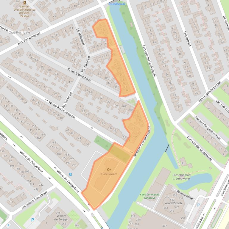 Kaart van postcodegebied 1814TB.