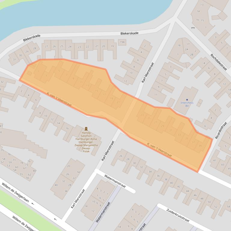 Kaart van postcodegebied 1814TM.