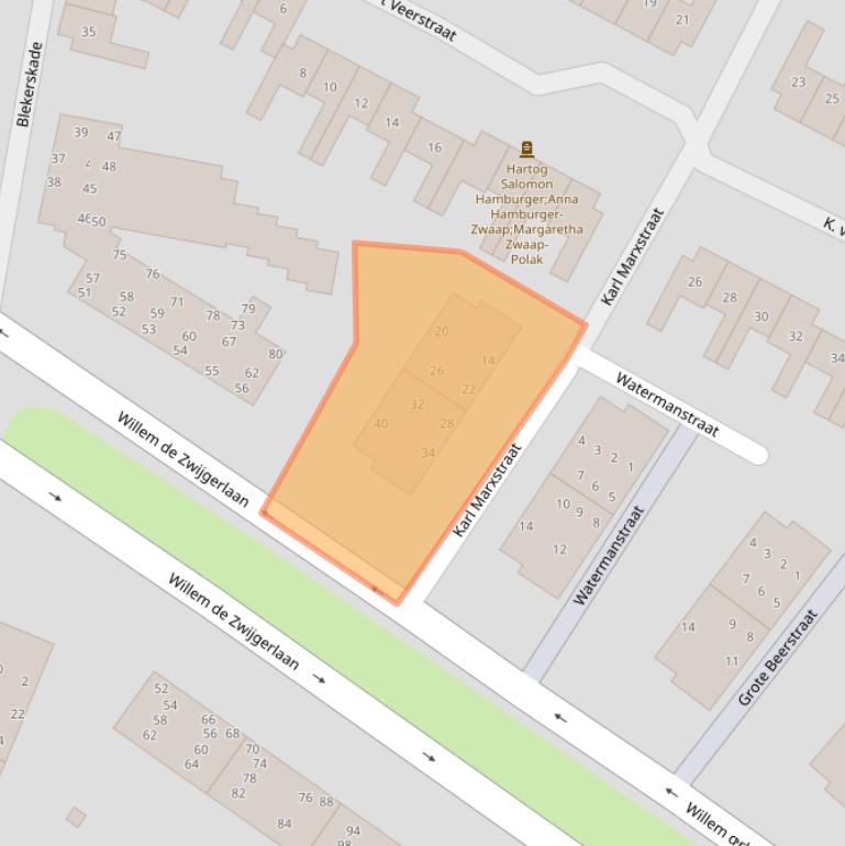 Kaart van postcodegebied 1814TW.