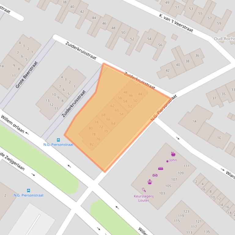 Kaart van postcodegebied 1814VD.