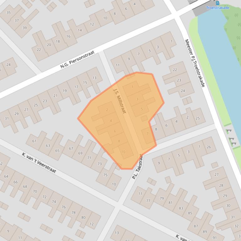 Kaart van postcodegebied 1814VE.