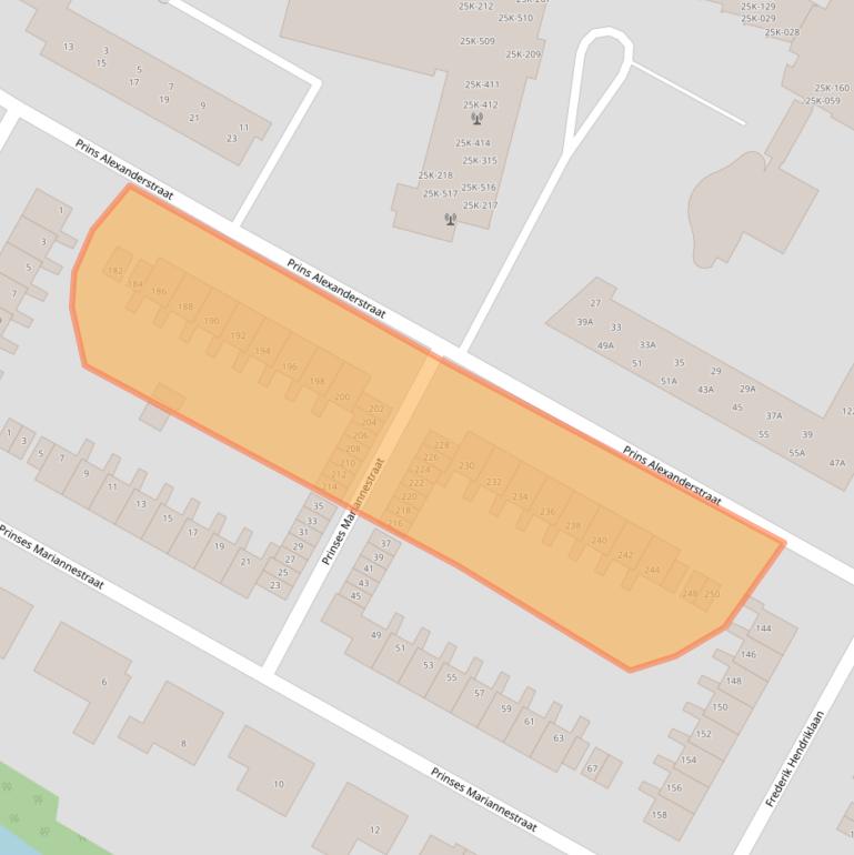 Kaart van postcodegebied 1814XS.