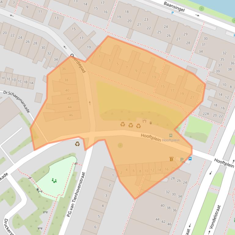 Kaart van postcodegebied 1814ZL.