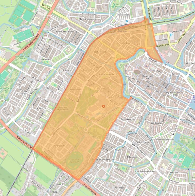 Kaart van postcodegebied 1815.