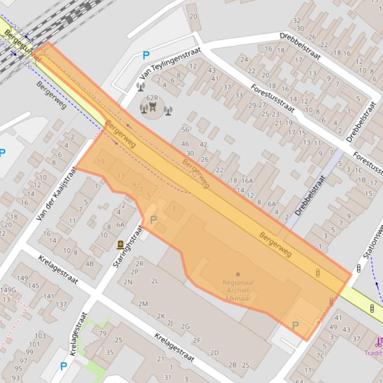 Kaart van postcodegebied 1815AC.