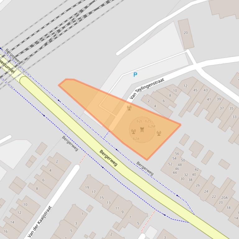 Kaart van postcodegebied 1815AE.