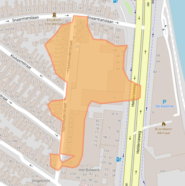 Kaart van postcodegebied 1815BC.