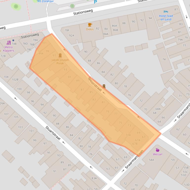 Kaart van postcodegebied 1815BJ.