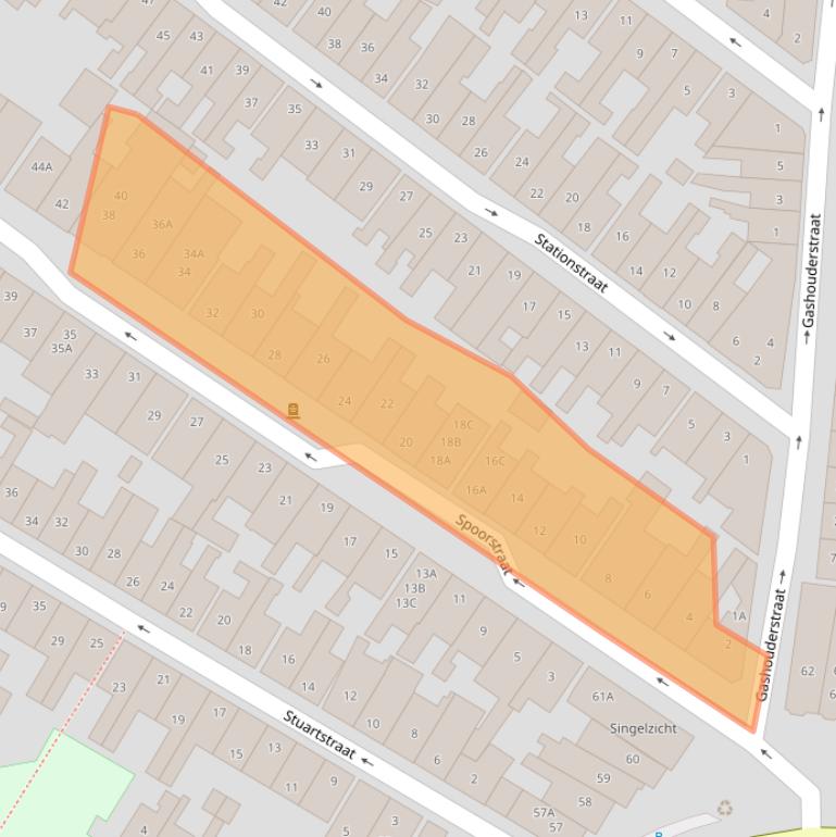 Kaart van postcodegebied 1815BK.