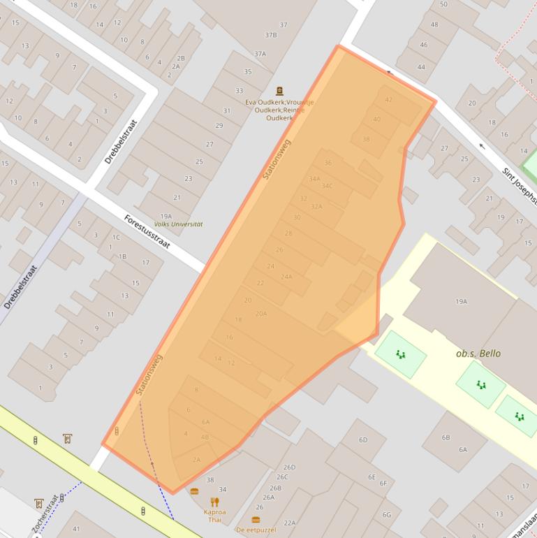 Kaart van postcodegebied 1815CC.