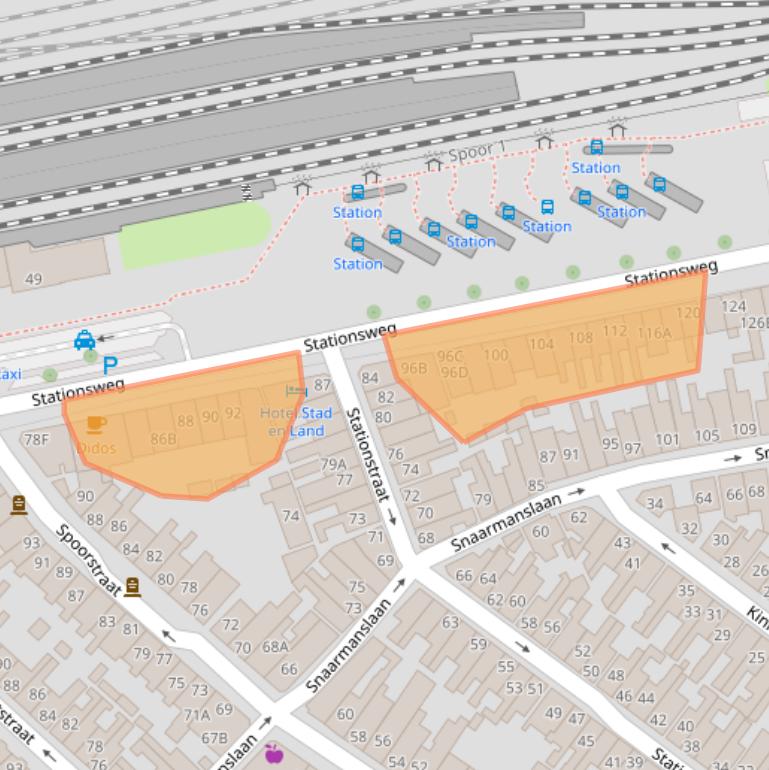 Kaart van postcodegebied 1815CE.