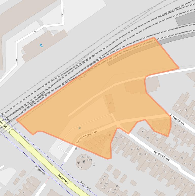 Kaart van postcodegebied 1815CL.