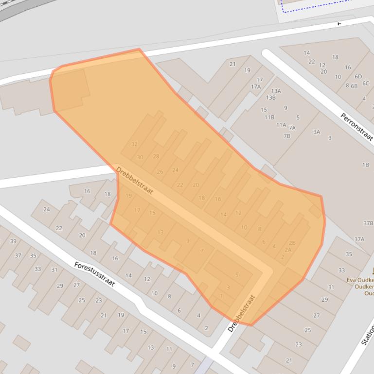 Kaart van postcodegebied 1815CM.