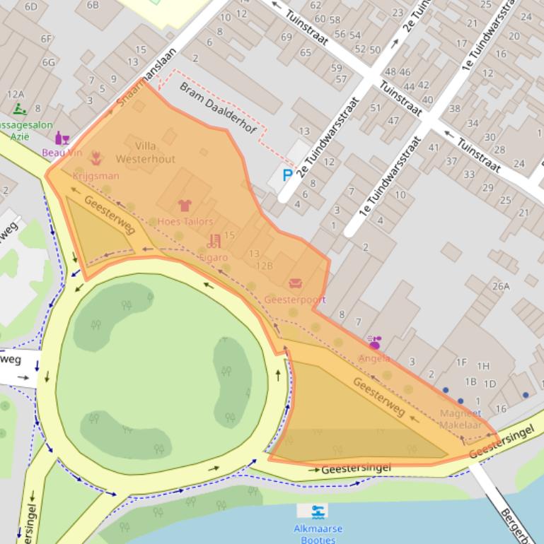 Kaart van postcodegebied 1815CS.