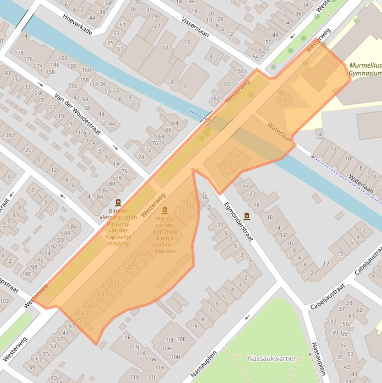 Kaart van postcodegebied 1815DB.