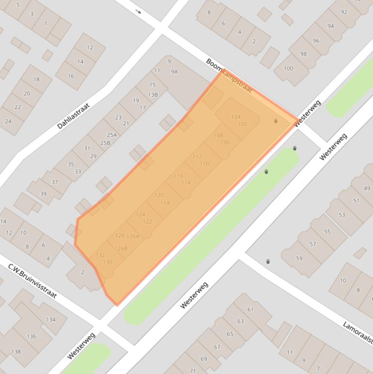 Kaart van postcodegebied 1815DJ.