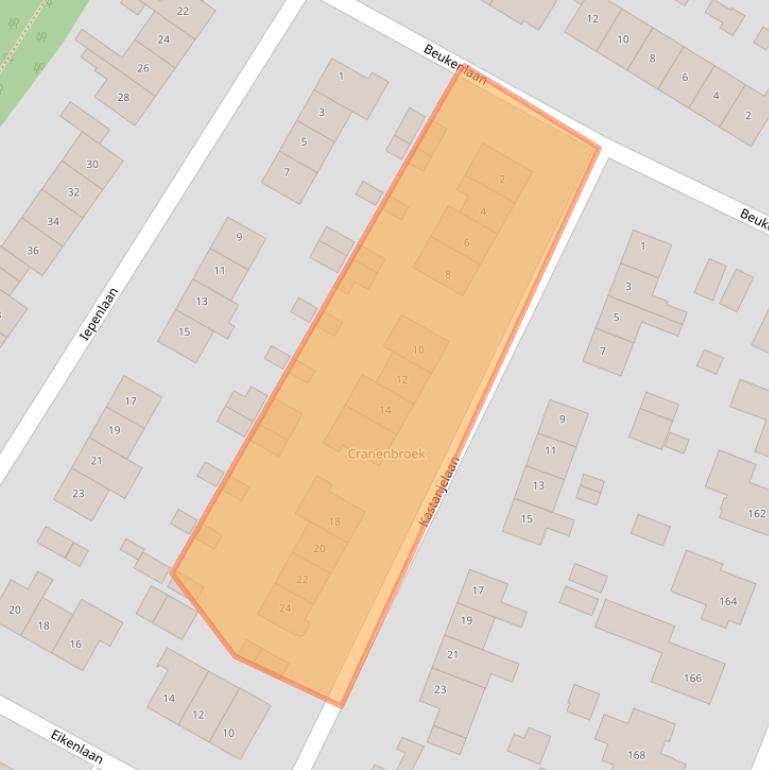 Kaart van postcodegebied 1815EC.