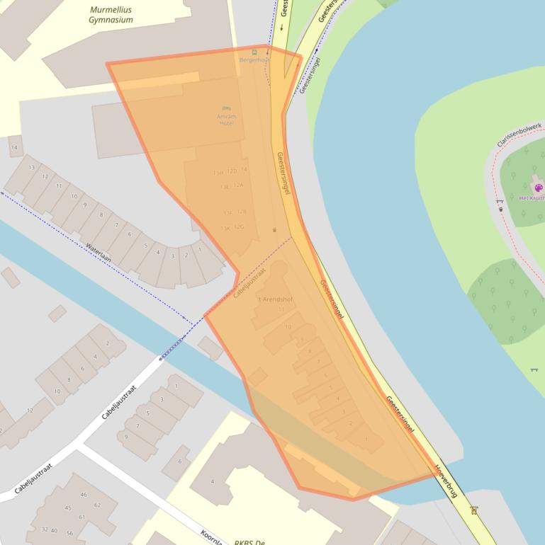 Kaart van postcodegebied 1815GA.