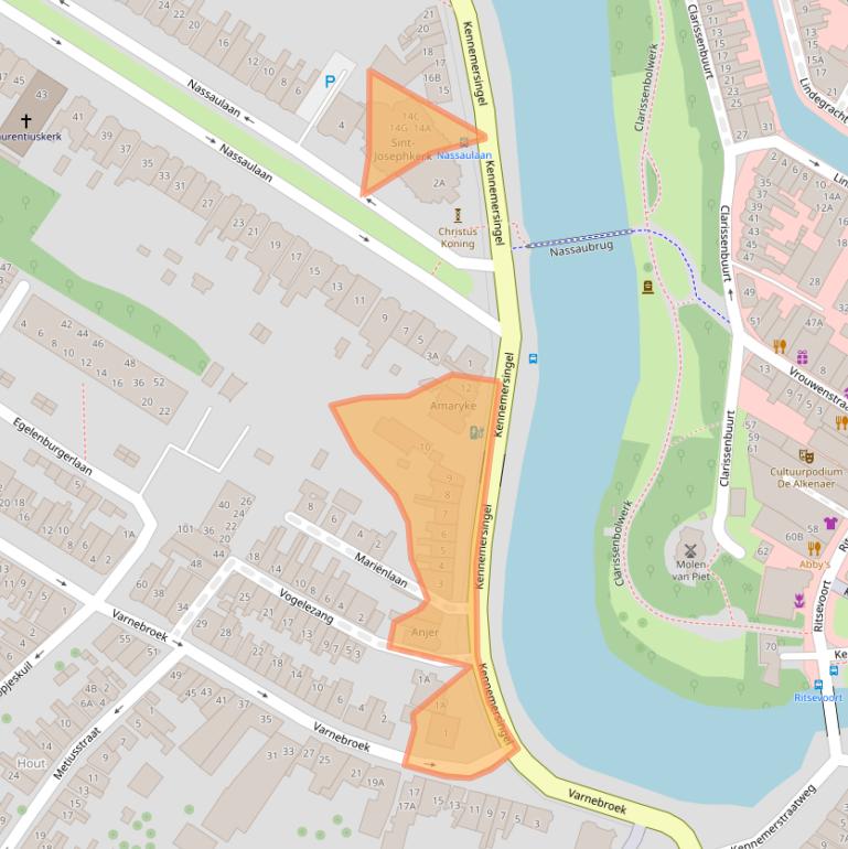 Kaart van postcodegebied 1815GB.