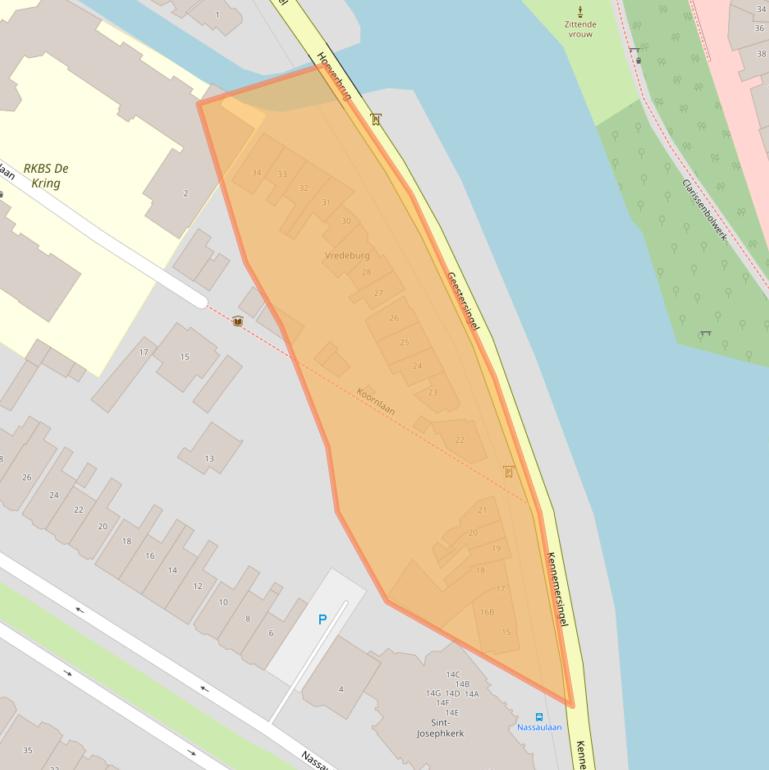 Kaart van postcodegebied 1815GC.