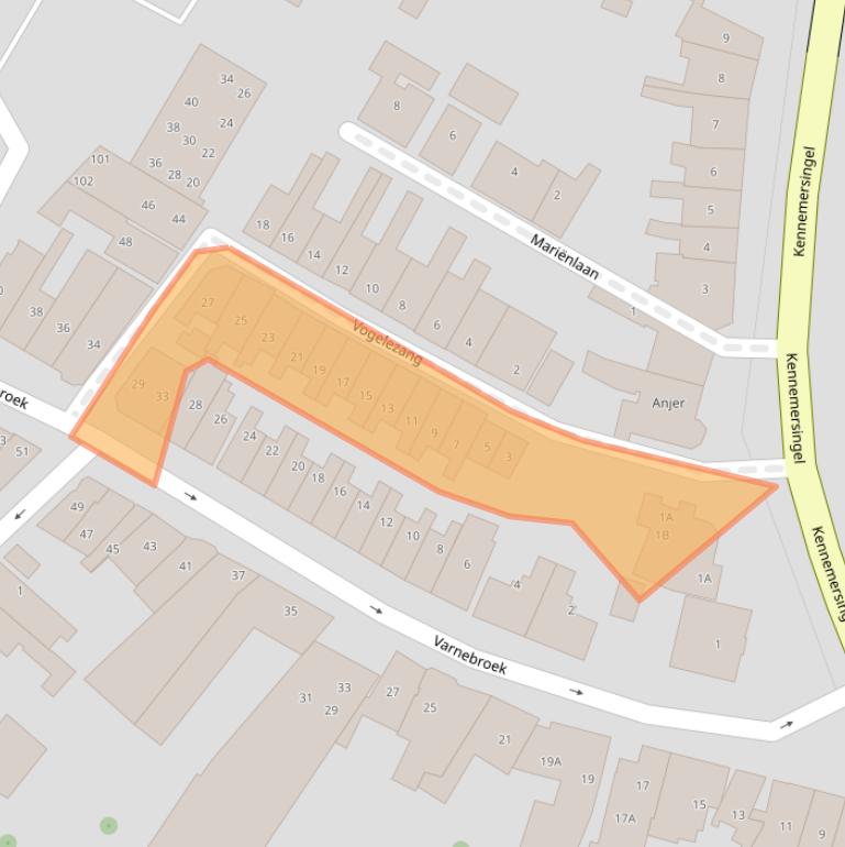 Kaart van postcodegebied 1815GS.