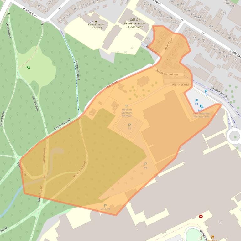 Kaart van postcodegebied 1815HK.