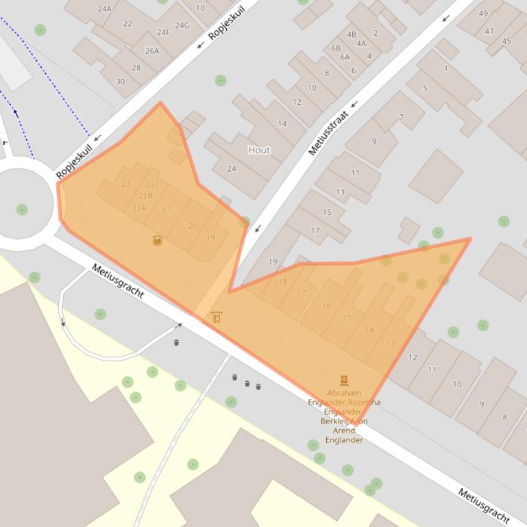 Kaart van postcodegebied 1815JB.