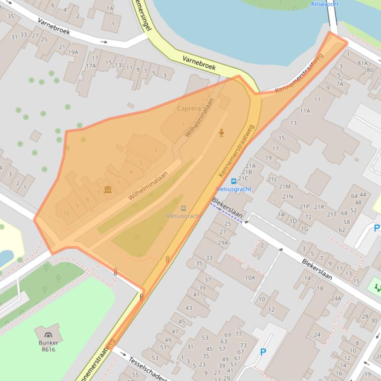 Kaart van postcodegebied 1815JC.