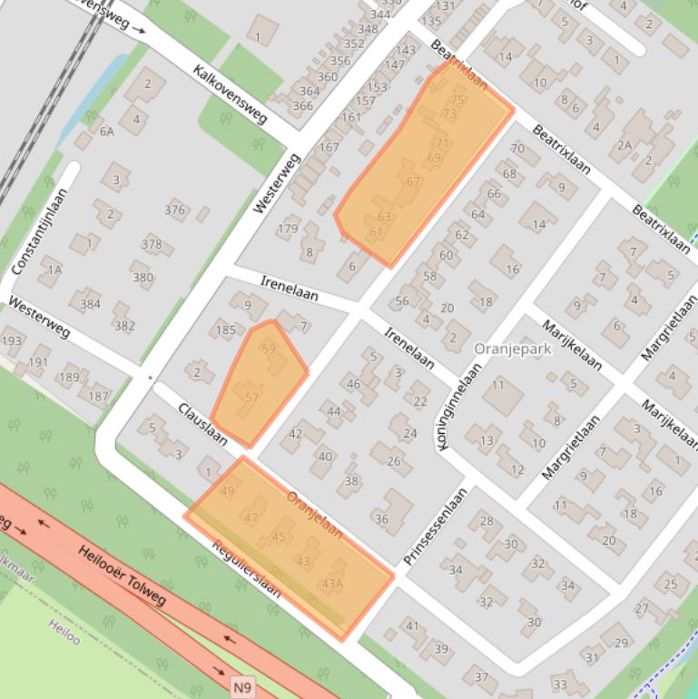 Kaart van postcodegebied 1815JR.