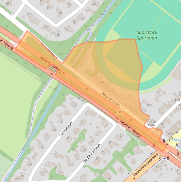 Kaart van postcodegebied 1815KA.