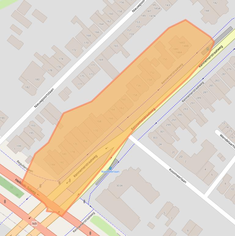 Kaart van postcodegebied 1815LE.