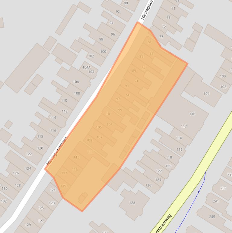 Kaart van postcodegebied 1815LL.