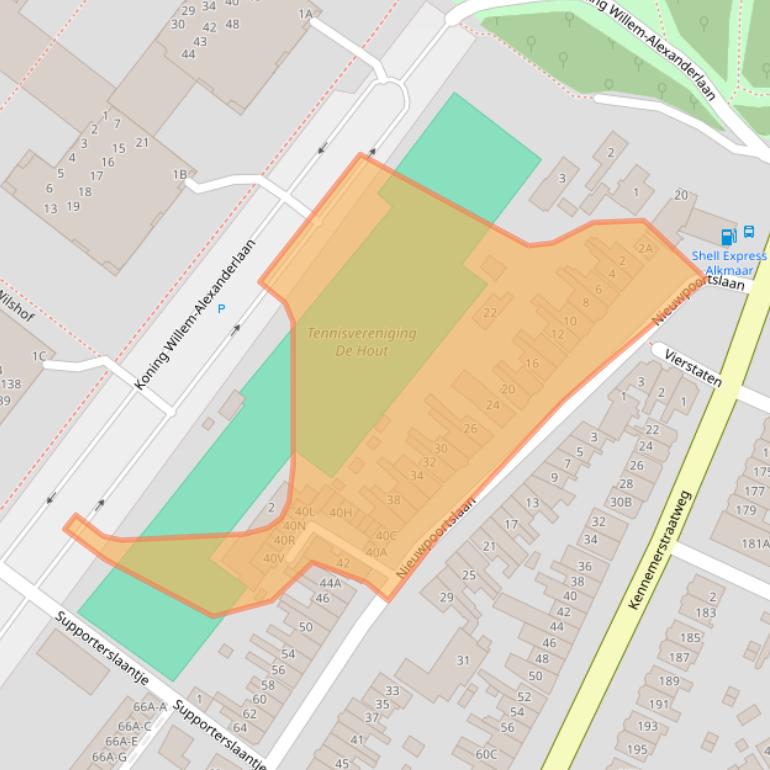 Kaart van postcodegebied 1815LN.