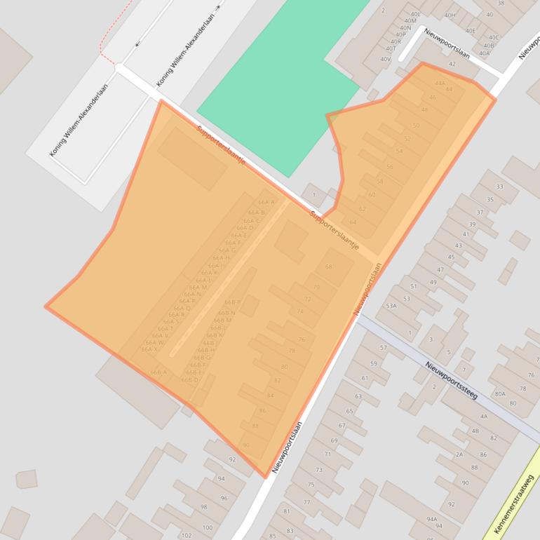 Kaart van postcodegebied 1815LP.