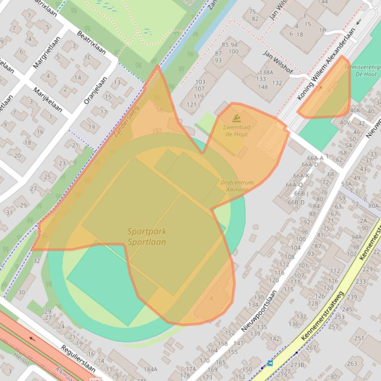 Kaart van postcodegebied 1815LV.