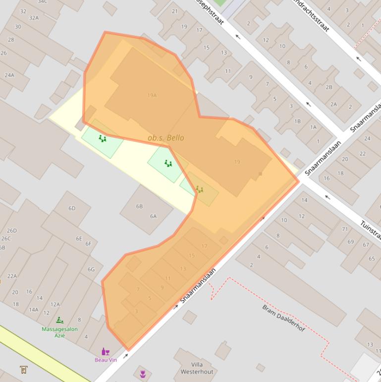 Kaart van postcodegebied 1815SB.