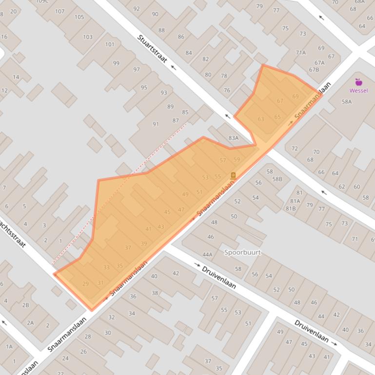 Kaart van postcodegebied 1815SC.
