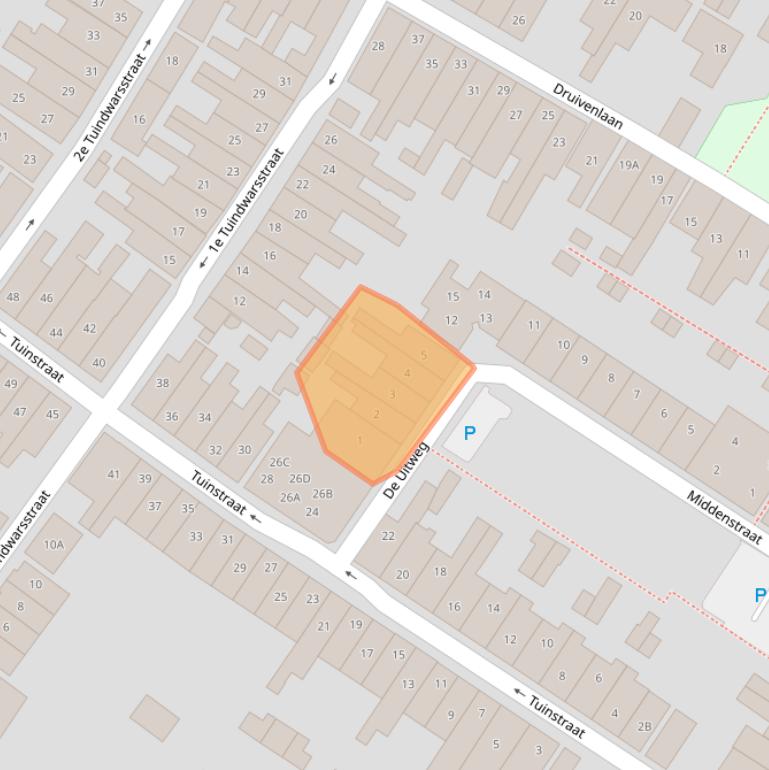 Kaart van postcodegebied 1815TP.