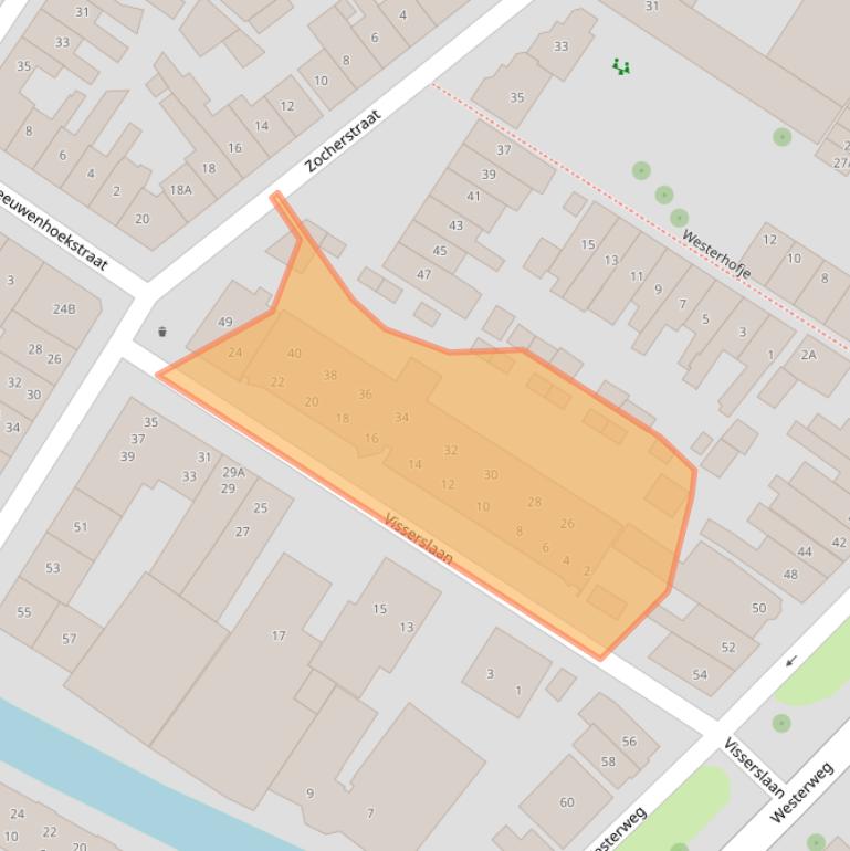 Kaart van postcodegebied 1815VD.