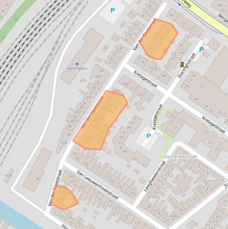 Kaart van postcodegebied 1815VL.