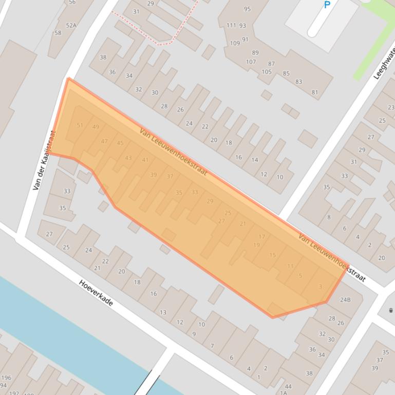 Kaart van postcodegebied 1815VP.
